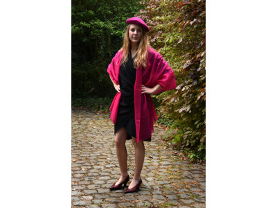 Echte pashmina sjaal of stola XL, violet 