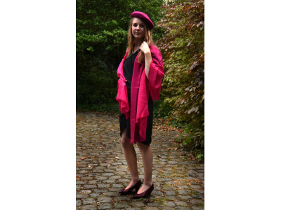 Echte pashmina sjaal of stola XL, violet 