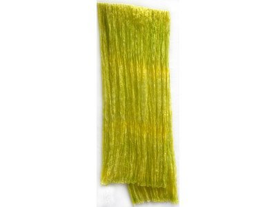 Echte zijden handgeschilderde krinkelsjaal, lentegroen en pastelgeel