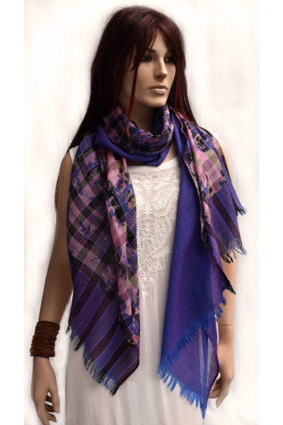 Wollen casual sjaaltje, uniseks, paars