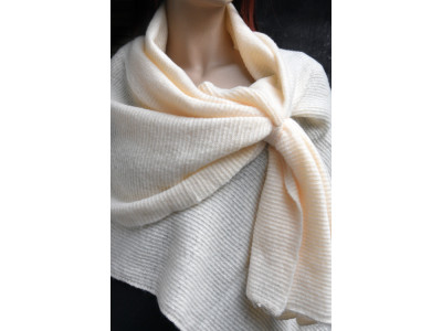 Omslagdoek met lus, offwhite