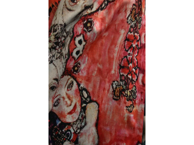 Warme sjaal met schilderij van Klimt; Vriendinnen