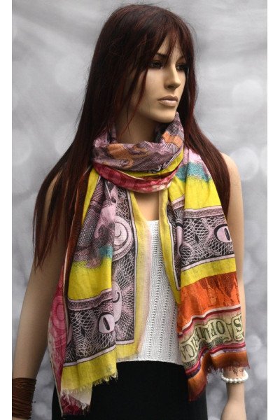 Sjaaltje van katoen met zijde, dollars